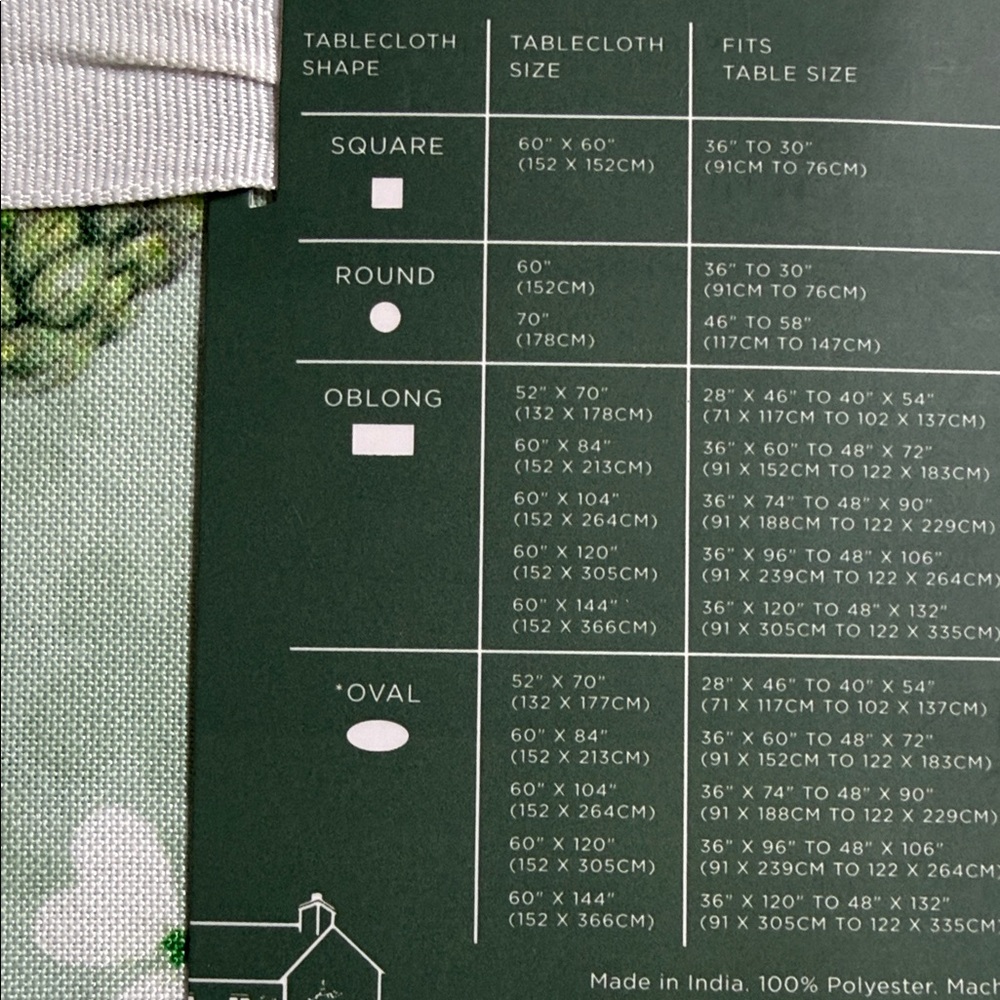 Green Clover Tablecloth - Picture 2 of 6